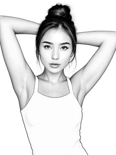 cornelisse,girl on a white background,rotoscoped,sharlene,digital drawing,shading,Design Sketch,Design Sketch,Black and white Comic