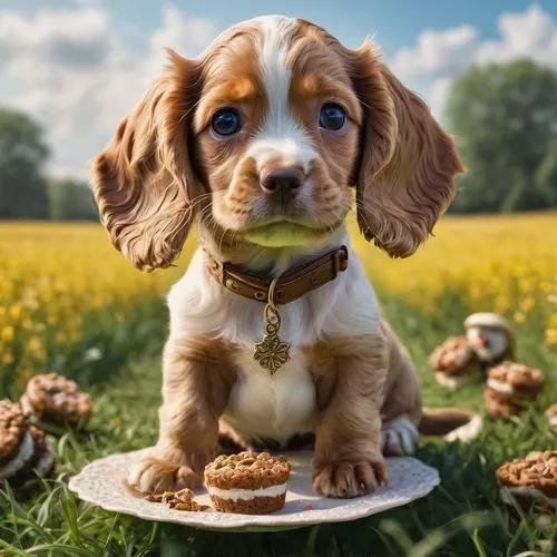 dog puppy while it is eating,welsh springer spaniel,french spaniel,dog photography,cute puppy,potcake dog,dachshund yorkshire,small animal food,bavarian mountain hound,kooikerhondje,dog-photography,baby playing with food,basset hound,puppy quail,german spaniel,pet vitamins & supplements,king charles spaniel,beaglier,cavalier king charles spaniel,sweet food,Photography,General,Commercial