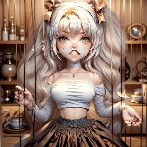 anime girl,artist doll,coffee background,female doll,nebelung,medusa,barista,hojicha,dress doll,doll looking in mirror,long-haired hihuahua,gray kitty,japanese doll,anime 3d,kitsune,alice,maid,girl doll,doll kitchen,painter doll