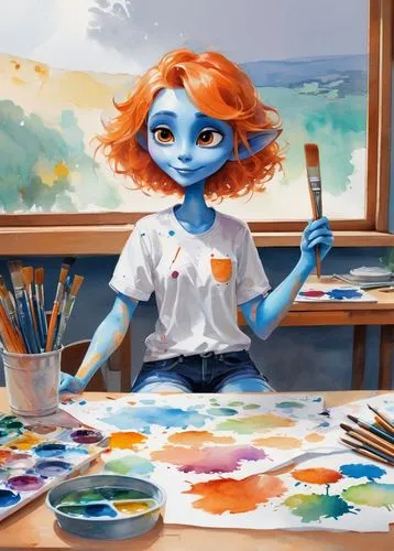 painter doll,blue painting,overpainting,watercolor shops,watercolorist,artist color,glass painting,gouache,watercolourist,painting eggs,painter,paints,flower painting,painting,dory,watercolor blue,painting work,paintbox,artist doll,illustrator,Conceptual Art,Oil color,Oil Color 10