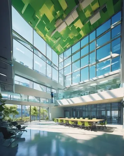 glass wall,daylighting,modern office,school design,3d rendering,glass blocks,render,headquaters,deloitte,revit,offices,post-it notes,atriums,glass facade,embl,office buildings,structural glass,glass building,office building,blur office background,Conceptual Art,Daily,Daily 21