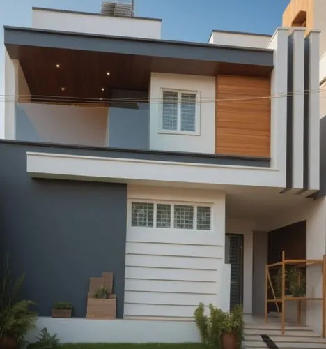 MODERN PAINT COLOUR,a gray and white modern house with a lot of windows,modern house,two story house,exterior decoration,modern architecture,weatherboards,weatherboard,Photography,General,Natural