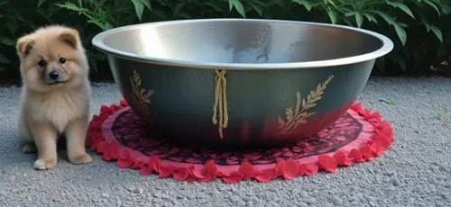 golden pot,singing bowl massage,singing bowl,colander,in the bowl,bucket