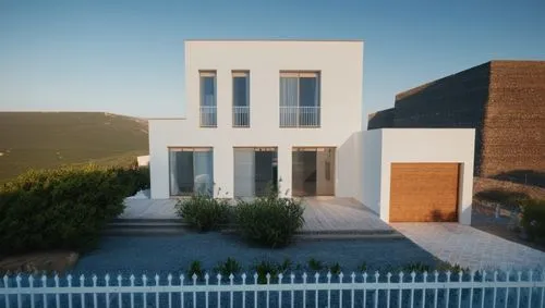 dunes house,fresnaye,passivhaus,cycladic,modern house,folegandros,3d rendering,render,cubic house,residential house,frame house,homebuilding,housebuilding,modern architecture,private house,stucco frame,siza,holiday villa,model house,vivienda,Photography,General,Realistic