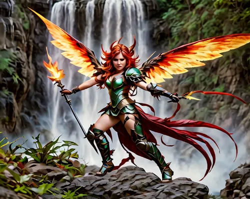 fire angel,fire siren,firebird,phoenix,fantasy woman,dryad,fae,flame spirit,female warrior,faerie,sorceress,fantasy warrior,fantasy art,the enchantress,elza,bird of paradise,fantasy picture,gonepteryx cleopatra,goddess of justice,archangel