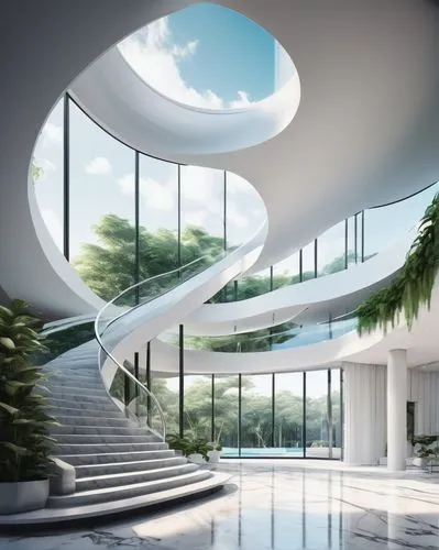 futuristic architecture,futuristic art museum,atriums,sky space concept,futuristic landscape,3d rendering,safdie,modern architecture,luxury home interior,renderings,interior modern design,arcology,atrium,blavatnik,modern house,cochere,skylon,circular staircase,daylighting,skywalks,Conceptual Art,Sci-Fi,Sci-Fi 11