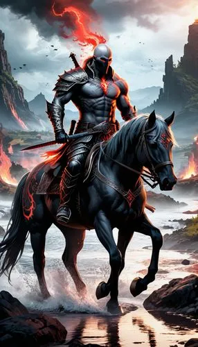 bronze horseman,horseman,warhorses,centaurs,bucephalus,black horse,hephaestus,drona,garrison,game illustration,fire horse,hyborian,alpha horse,shapur,cataphracts,cavalry,clitophon,garridos,chulainn,orishas,Illustration,Realistic Fantasy,Realistic Fantasy 46