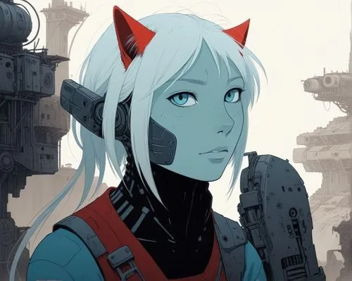 andorian,satari,korana,ayanami,vector girl,akira,Illustration,Japanese style,Japanese Style 08