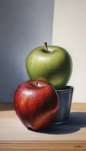 golden apple,water apple,green apple,keeffe,green apples,photorealist,Illustration,Paper based,Paper Based 02