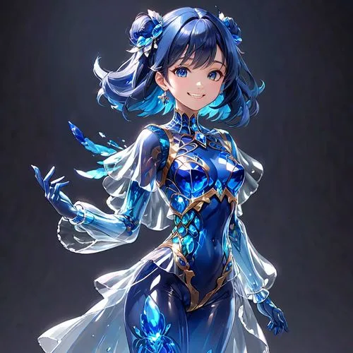 winterblueher,blue enchantress,ice queen,blue heart,aqua,azure,cg artwork,myosotis,blu,sapphire,fantasia,water-the sword lily,rem in arabian nights,water nymph,hatsune miku,goddess of justice,suit of the snow maiden,3d figure,blue peacock,jasmine blue,Anime,Anime,General