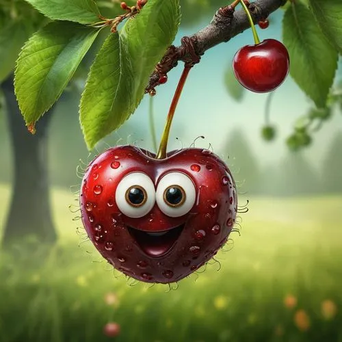 heart cherries,sweet cherries,sweet cherry,cherries,great cherry,cherry,Illustration,Abstract Fantasy,Abstract Fantasy 01