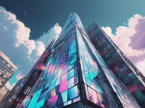 sky apartment,glass facades,glass building,skycraper,glass facade,skyscraping,skyscraper,colorful facade,colorful city,glass blocks,futuristic architecture,sky space concept,hypermodern,cubic house,cybercity,glass wall,cubic,kaleidoscape,arcology,ctbuh,Conceptual Art,Daily,Daily 21