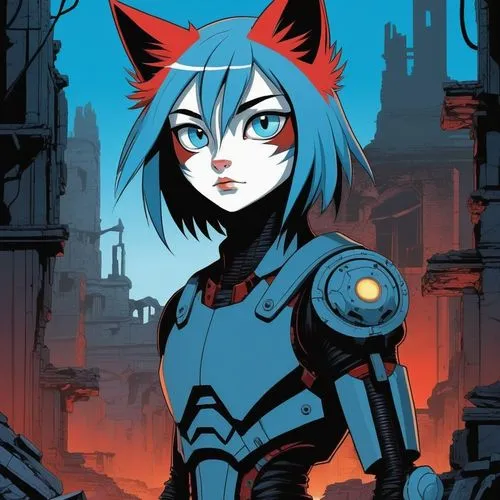 animatrix,domino,alita,cyberdog,fembot,liora,Illustration,American Style,American Style 09