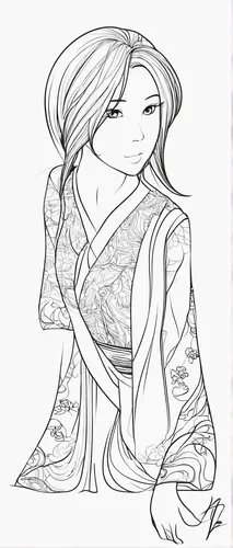 coloring page,coloring pages,fashion illustration,line-art,jasmine,girl drawing,coloring picture,fashion vector,coloring pages kids,fashion sketch,line art,valentine line art,flower line art,radha,ao dai,sari,oriental girl,lotus art drawing,shawl,jasmine blossom,Illustration,Black and White,Black and White 04