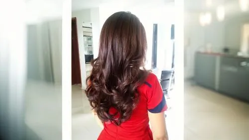 oriental longhair,asian semi-longhair,british semi-longhair,british longhair,long hair,layered hair,smooth hair,hair,hairstyler,back of head,shoulder length,girl in a long dress from the back,girl from the back,red-brown,length,the long-hair cutter,hairstylist,back view,reddish,ao dai