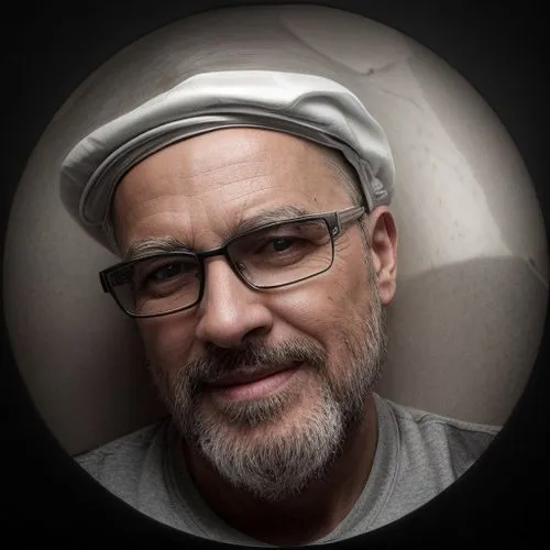 kippah,joe iurato,artist portrait,blogger icon,beatnik,spotify icon,beret,silver framed glasses,reading glasses,chef's hat,itamar kazir,man portraits,sculptor ed elliott,born 1953-54,aging icon,screenwriter,caricaturist,old elektrolok,portrait photographers,portrait background,Common,Common,Commercial,Common,Common,Commercial