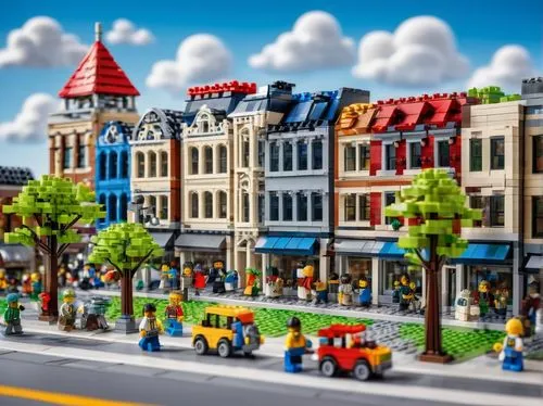 lego city,lego background,miniland,legoland,moc chau hill,townscapes,micropolis,lego building blocks,lego pastel,from lego pieces,lego blocks,henryville,lego,lego frame,microdistrict,toytown,lego trailer,shopping street,lego building blocks pattern,lego brick,Illustration,Retro,Retro 24