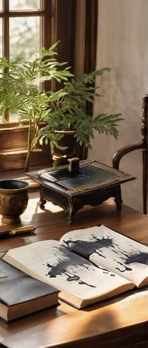 writing desk,book antique,antique table,wooden desk,antique style,herbarium,bureau,bookbinders,reading room,paperweights,astier,tabletop photography,desk,piano books,still life photography,antiquaires,photobooks,mimeograph,manuscripts,stationer,Illustration,Black and White,Black and White 34