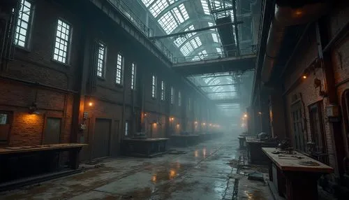 industrial hall,fabrik,carreau,factory hall,deakins,dishonored,theed,arkham,cryengine,empty interior,leadenhall,warehouse,empty hall,waggonfabrik,bioshock,dandelion hall,empty factory,atriums,auschwitz,warehouses,Photography,General,Realistic