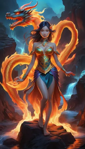 A fire dragon rises from lava,flame spirit,lina,inara,fire dancer,alani,firedancer,fire background,dancing flames,fire siren,sundancer,fire angel,fire artist,fiery,flame of fire,pyromaniac,chiaradia,f