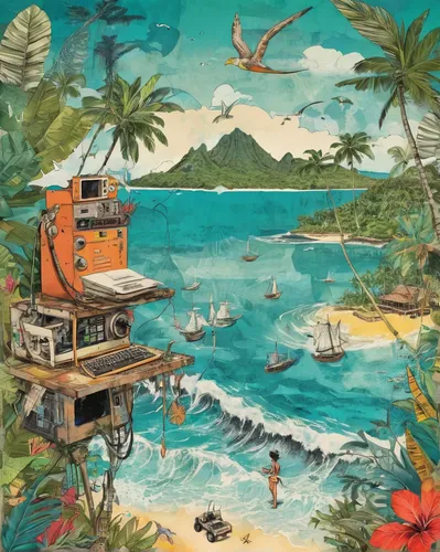 bora-bora,tropical sea,tahiti,kohphangan,tropical birds,south seas,fiji,tropics,tropical beach,tropical island,bora bora,ocean paradise,tropical house,oahu,pacific,south pacific,cabana,beach landscape,samoa,seaside resort,Unique,Paper Cuts,Paper Cuts 06