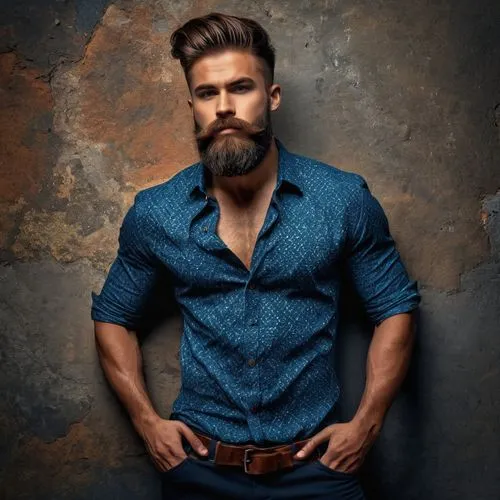 male model,lumberjack pattern,lumberjack,men's wear,bearded,men clothes,beard,brawny,man portraits,lincoln blackwood,blue-collar worker,blue-collar,pomade,cravat,austin stirling,dress shirt,male person,pompadour,carpenter jeans,masculine,Photography,General,Fantasy