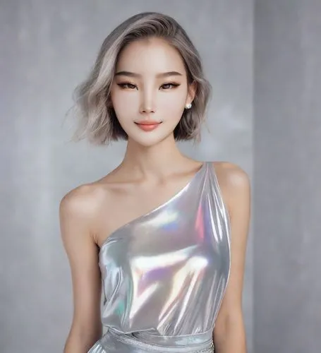 silver,phuquy,realdoll,winner joy,elegant,han thom,songpyeon,silvery,rou jia mo,tan chen chen,barbie doll,kimjongilia,aluminium foil,hong,choi kwang-do,portrait background,dress doll,miss vietnam,asian vision,xuan lian,Photography,Realistic