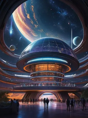 futuristic landscape,futuristic architecture,ringworld,arcology,sky space concept,futuristic art museum,spaceport,mothership,ordos,planetariums,primosphere,universum,jupiters,motherships,deltha,homeworlds,cardassia,technosphere,starbase,homeworld,Art,Classical Oil Painting,Classical Oil Painting 08