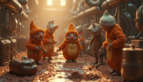 gnomes,rabbids,cinema 4d,duendes,traffic cones,carrots,Photography,General,Natural