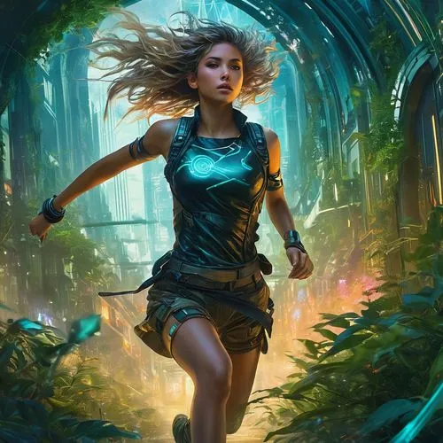 sci fiction illustration,female runner,fae,fantasy picture,world digital painting,nissa,fantasy portrait,cyberia,margairaz,fantasy art,the enchantress,valerian,terra,fnm,dunkelman,pandora,sorceror,faerie,kinkade,game illustration,Conceptual Art,Fantasy,Fantasy 05