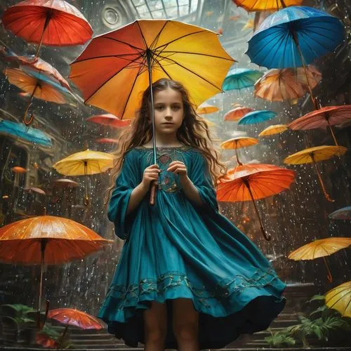 little girl with umbrella,mccurry,little girl in wind,umbrellas,alice in wonderland,little girl fairy,Photography,General,Fantasy