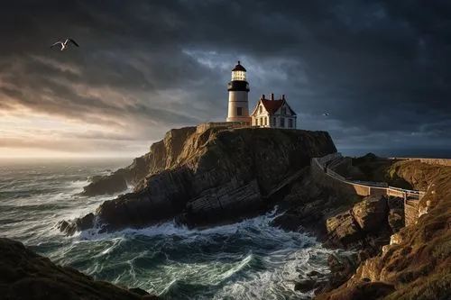 lighthouse,electric lighthouse,petit minou lighthouse,lighthouses,light house,ouessant,phare,lightkeeper,red lighthouse,bretagne,point lighthouse torch,light station,lightkeepers,northeaster,tempestuous,stormier,quiberon,lambrook,photo manipulation,landscape photography,Illustration,Black and White,Black and White 17