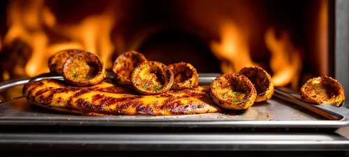 boerewors,grilled food,thuringian sausage,shami kebab,ćevapi,cumberland sausage,flamed grill,tandoor,cevapcici,shashlik,shish kebab,kabab koobideh,anticuchos,kofte kebab,painted grilled,barbeque grill,sausages,grilled,tandoori chicken,beef roulades,Realistic,Foods,Tandoori Chicken