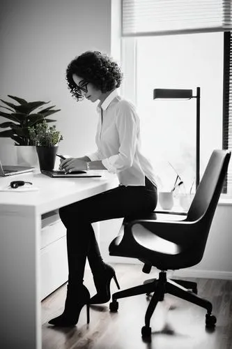 blur office background,standing desk,office chair,woman sitting,steelcase,place of work women,office worker,in a working environment,women in technology,ergonomically,bussiness woman,workspaces,softdesk,office desk,working space,officered,backoffice,secretarial,interoffice,secretaria,Illustration,Black and White,Black and White 33