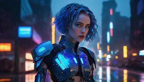 cyberpunk,futuristic,valerian,electro,scifi,cyborg,echo,nova,blue rain,aqua,blu,cyber,cg artwork,ai,metropolis,cinema 4d,sci-fi,sci - fi,indigo,azure,Illustration,Abstract Fantasy,Abstract Fantasy 16