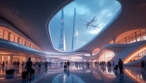 futuristic art museum,futuristic architecture,sky space concept,spaceport,the dubai mall entrance,skylon,futuristic landscape,spaceports,the airport terminal,astana,esteqlal,skywalks,aeroport,worldport,skywalk,bjarke,masdar,doha,airspaces,dubay,Photography,General,Realistic