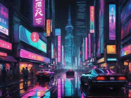 cyberpunk,tokyo city,bladerunner,shinjuku,cybercity,cityscape,tokyo,polara,shanghai,colorful city,urban,cybertown,metropolis,80's design,futuristic,neon arrows,akihabara,fantasy city,futuristic landscape,cyberscene,Illustration,Black and White,Black and White 18