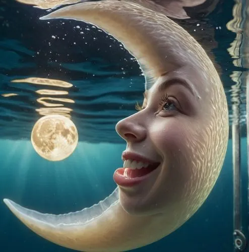 smile moon,ocean underwater,underwater world,underwater,underwater background,seamonkey,hanging moon,anglerfish,lampreys,under the water,mermaid background,deep sea,deep sea diving,deep sea nautilus,l