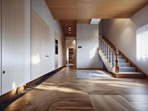 hardwood floors,hallway space,wood floor,wooden floor,home interior,wooden stair railing,Photography,General,Realistic