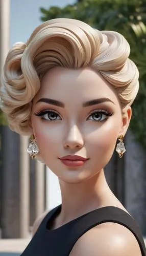 derivable,elsa,updo,adrien,princess' earring,maxon,Unique,3D,3D Character