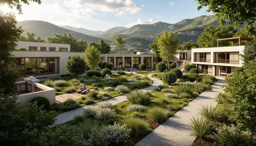 ecovillages,bendemeer estates,merano,andermatt,tessin,amanresorts,lefay,alpine village,fresnaye,3d rendering,ecovillage,sierre,verbier,gstaad,cohousing,meran,terraces,liechtenstein,sargans,zoncolan