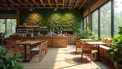 teahouse,greenhaus,intensely green hornbeam wallpaper,greenhut,breakfast room,teahouses,teagarden,tea garden,coffee shop,the coffee shop,teashop,green living,forest workplace,coffeeshop,greenery,cafetorium,greenforest,boxwoods,bellocq,wood casework,Photography,General,Realistic