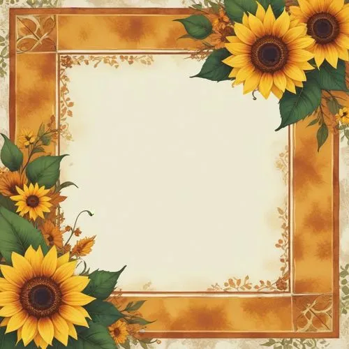 a picture frame with a bunch of sunflowers on it,floral silhouette frame,sunflower lace background,flower border frame,flower frame,flowers frame,floral frame