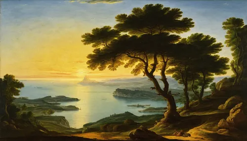 landscape with sea,coastal landscape,sea landscape,beach landscape,robert duncanson,capri,panoramic landscape,landscape,mediterranean sea,an island far away landscape,aegean sea,seascape,taormina,the mediterranean sea,barberini,landscape background,portofino,mediterranean,river landscape,mountain scene,Art,Classical Oil Painting,Classical Oil Painting 21