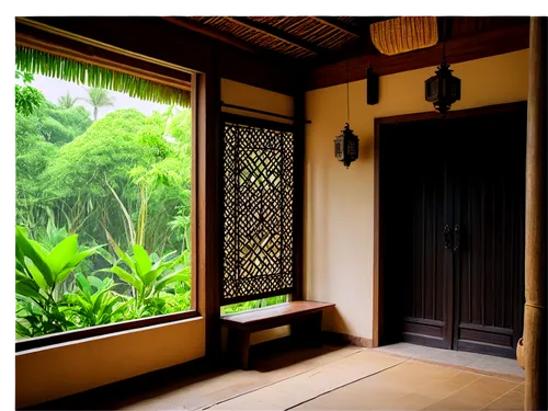 bamboo curtain,japanese-style room,javanese traditional house,verandah,window with shutters,bamboo plants,asian architecture,verandahs,garden door,wooden windows,plantation shutters,alcove,wooden shutters,teahouse,peranakan,amanresorts,ubud,veranda,bamboo frame,black bamboo,Conceptual Art,Fantasy,Fantasy 32