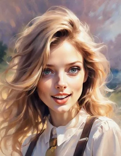 struzan,donsky,photo painting,blonde woman,oil painting,liesel,blond girl,blonde girl,galadriel,behenna,annabeth,girl portrait,painting technique,young woman,oil painting on canvas,painter,overpainting,margaery,painting,world digital painting,Digital Art,Impressionism