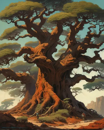 dragon tree,tree of life,oak tree,the roots of trees,celtic tree,old tree,rosewood tree,flourishing tree,tree and roots,argan tree,old gnarled oak,vinegar tree,painted tree,oak,fig tree,brown tree,the japanese tree,magic tree,gnarled,a tree,Conceptual Art,Oil color,Oil Color 04