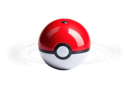 Poké Ball, metallic surface, red and white stripes, circular shape, slight shine, detailed texture, reflective material, dynamic pose, flying motion, soft focus, warm lighting, 3/4 composition, shallo