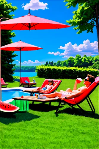 outdoor pool,summer background,deckchairs,vacationland,summer clip art,summer beach umbrellas,beach chairs,summer day,sunspree,resort,parasols,sunbathers,patio furniture,red summer,mid century,loungers,armonk,pool bar,swimming pool,pocono,Conceptual Art,Daily,Daily 21