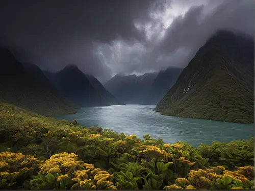 Fiordland rain and atmosphere, Copyright William Patino,milford sound,new zealand,south island,nz,north island,newzealand nzd,the valley of flowers,marvel of peru,paparoa national park,peru,landscape 